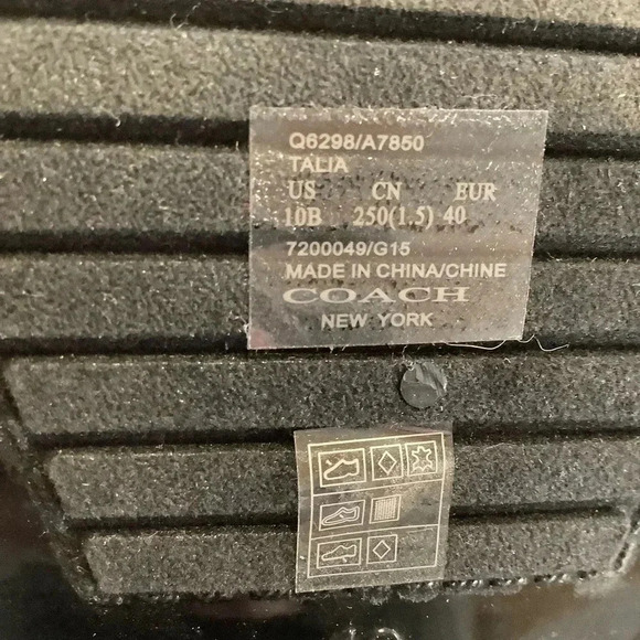 COACH Authentic Black Knee High Rainboots Size 10 - Picture 13 of 14